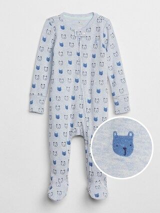 Baby First Favorite Print Footed One-Piece | Gap (US)