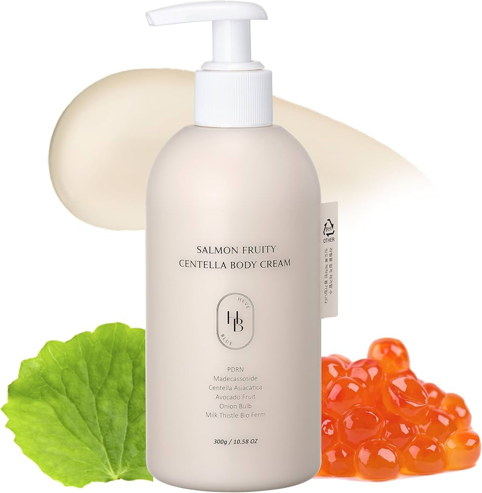 HEVEBLUE Salmon Fruity Centella Body Cream - Sensitive Skin, Itchy Skin, Korean Skincare, Bodycar... | Amazon (US)