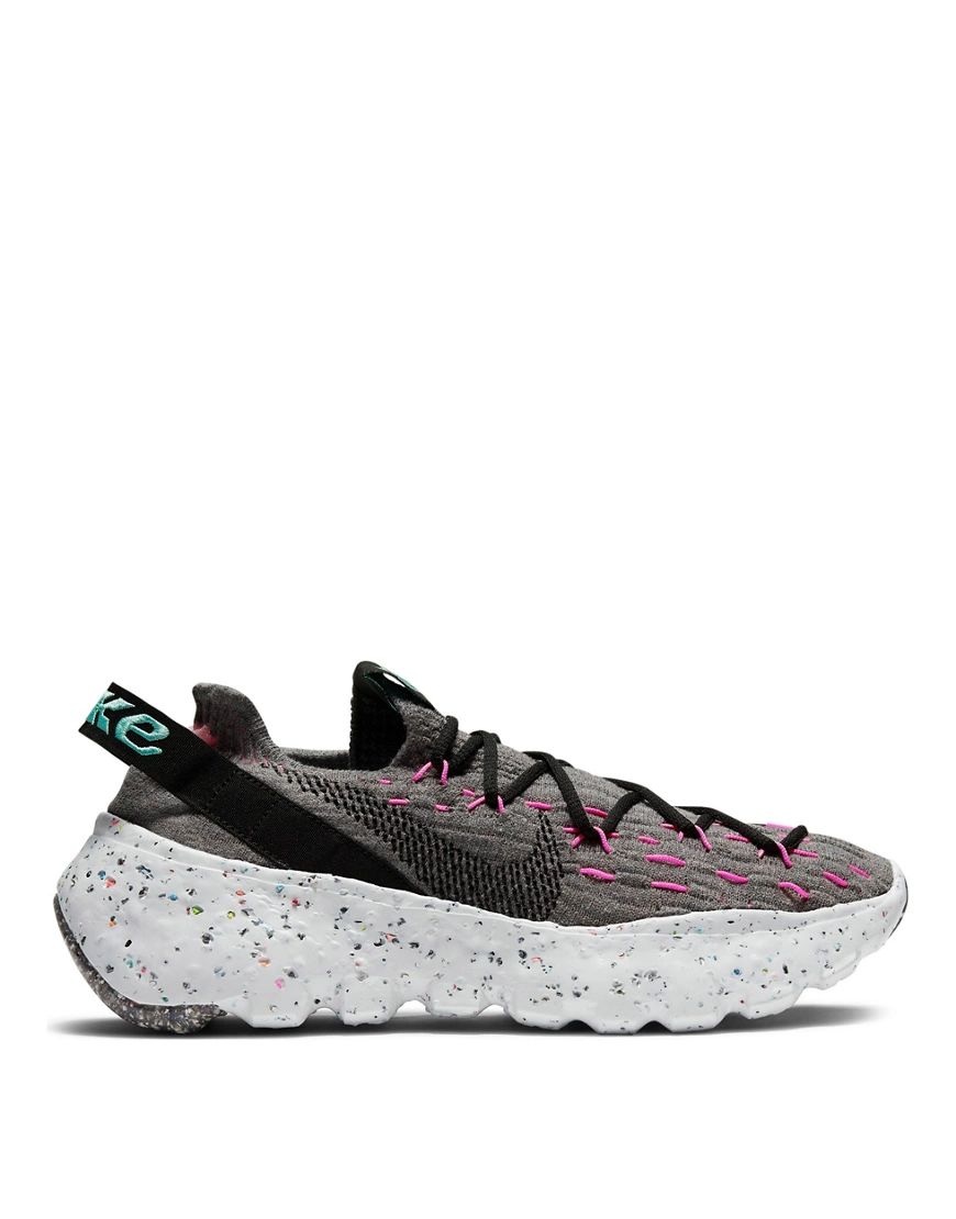 Nike Space Hippie 04 sneakers in smoke gray/pink blast-Grey | ASOS (Global)