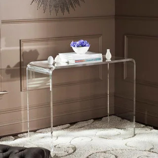 SAFAVIEH Atka Clear Acrylic Console Table - 37.5" x 15.2" x 29.1" | Bed Bath & Beyond