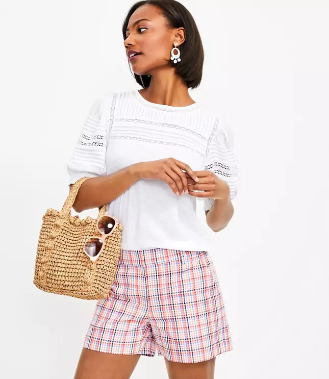 Riviera Shorts in Gingham | LOFT