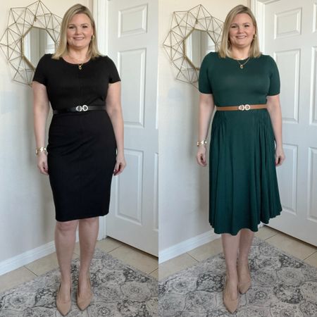 New Universal Standard workwear dresses! Wearing the size XS which is a 10-12 in their sizing. Added the reversible belt from Amazon  

#LTKover40 #LTKworkwear #LTKmidsize