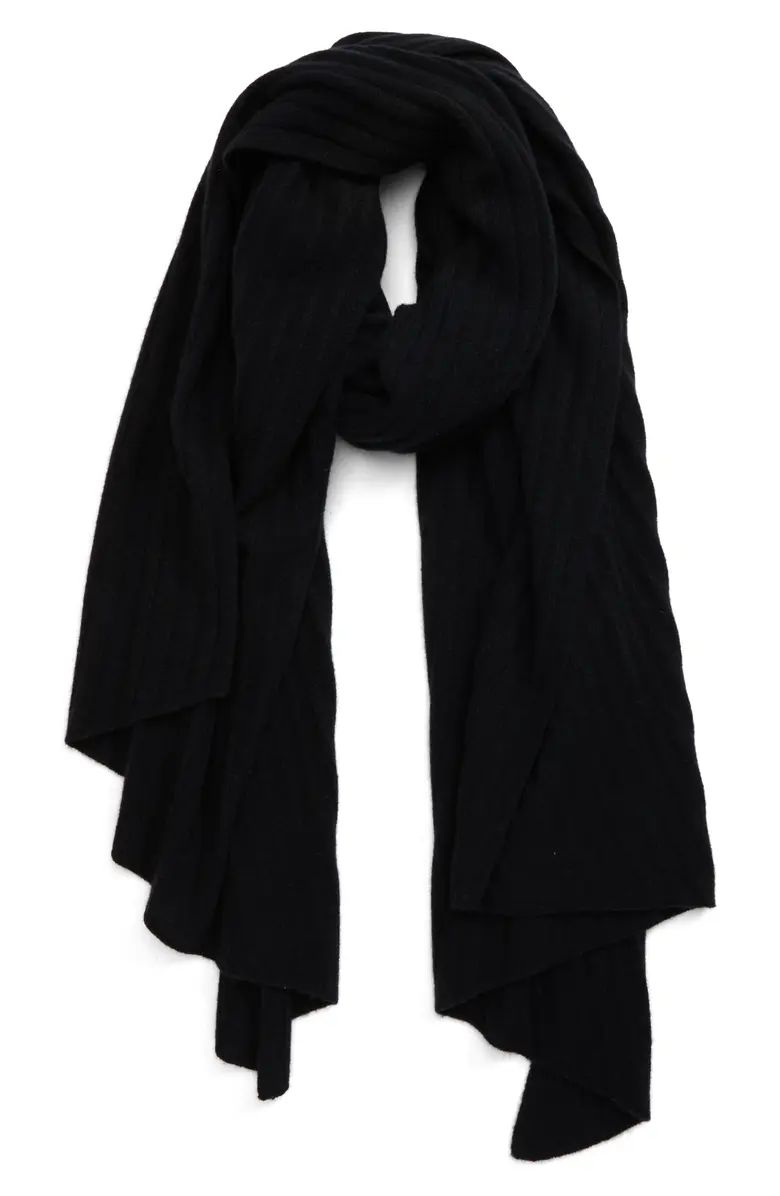 Diagonal Rib Cashmere Scarf | Nordstrom