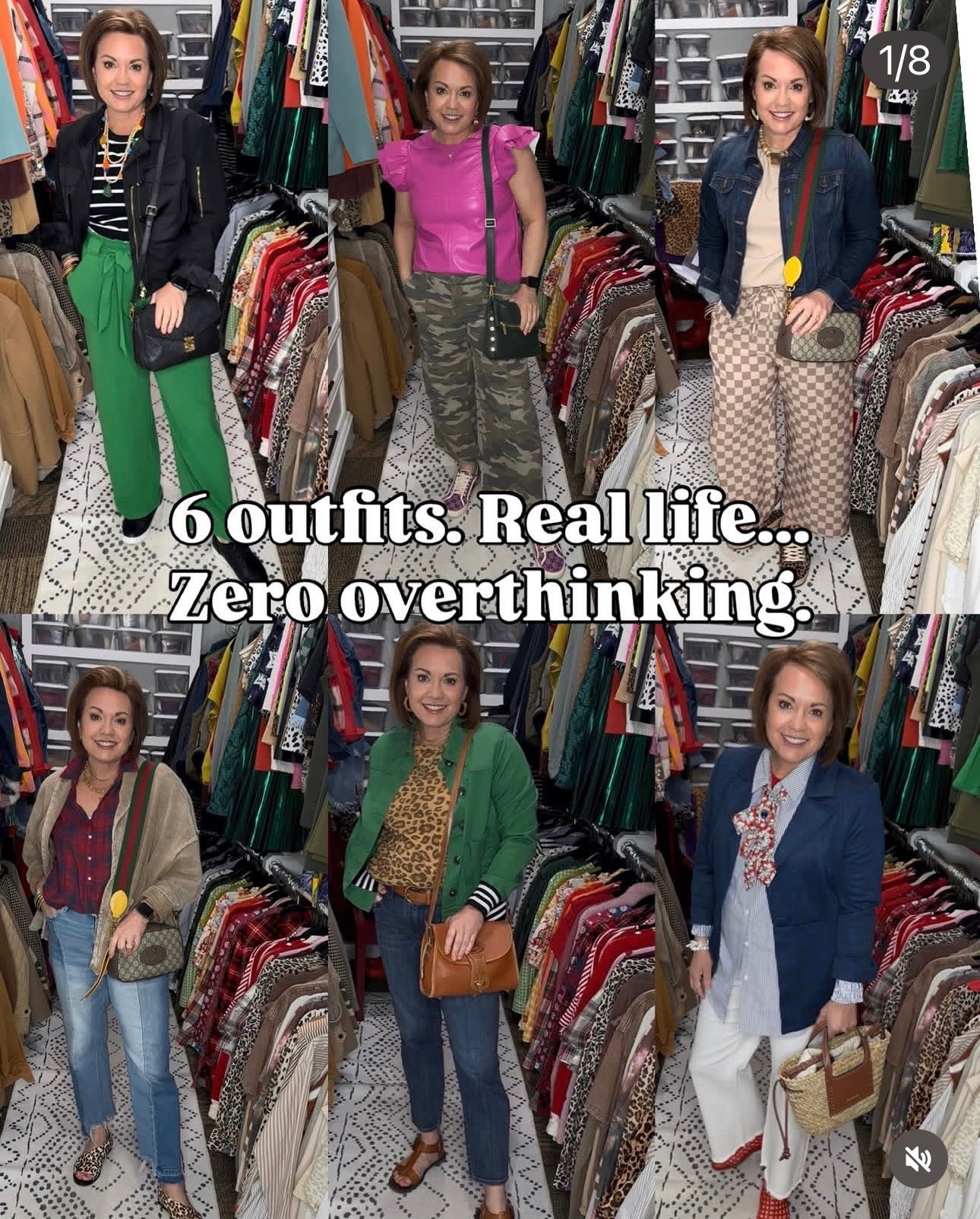 Outfits I actually wore this week and why I loved every single one 🤍 Sharing a mix of easy everyday outfits, casual chic looks, and a little pattern mixing to keep things fun without overthinking it.

This week was all about shopping my closet, repeating favorite pieces, and styling them in fresh ways—from bold green pants with a blazer, to camo and pink, to classic denim layers, and even a statement tie moment. These are the kind of outfits that feel put together but still comfortable enough for real life.

If you’re looking for outfit inspiration, everyday style ideas, or ways to mix prints and colors without it feeling overwhelming, this roundup is for you. Everything is linked here to help you recreate these looks or find similar pieces.

weekly outfits, outfit ideas for women, everyday outfit inspiration, casual chic outfits, over 40 style, over 50 fashion, real life outfits, wearable fashion, how to style blazers, green pants outfit, camo pants outfit women, pink top outfit ideas, checkerboard pants outfit, denim jacket outfit women, plaid shirt outfit ideas, cardigan outfit casual, leopard print outfit ideas, statement outfit ideas, pattern mixing outfits, closet styling ideas, shop your closet outfits, comfortable stylish outfits, mom style outfits, chic casual wardrobe, transitional outfits women, fall spring outfit ideas, effortless style outfits, outfit formulas for women, mix and match outfits, wardrobe staples styling


#LTKMidsize #LTKOver40 #LTKgrwm