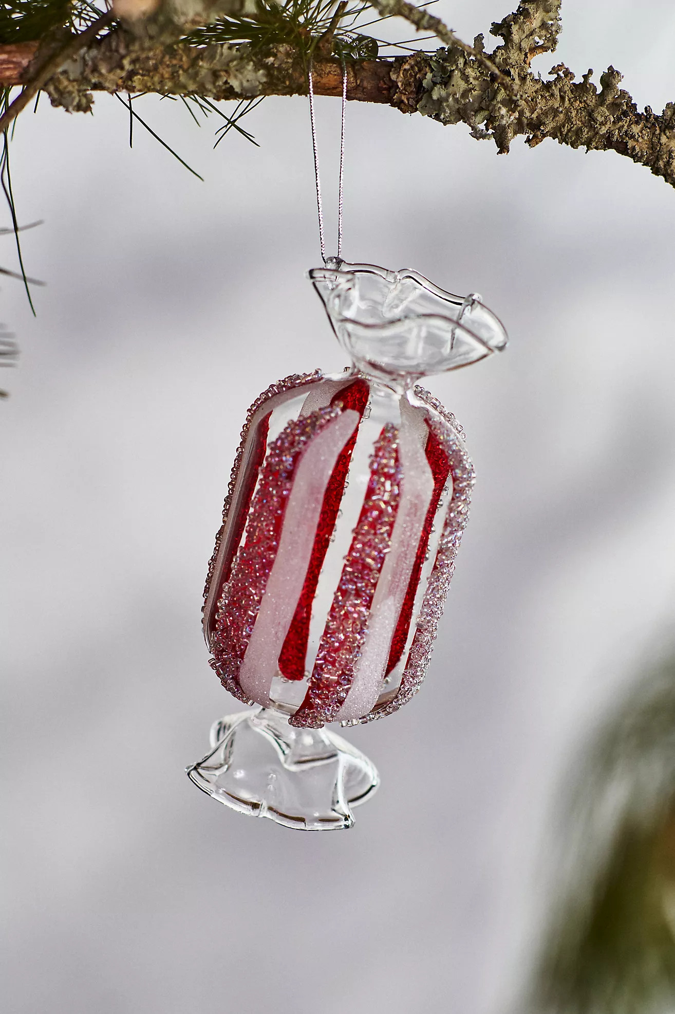 Peppermint Candy Glass Ornament | Anthropologie (US)