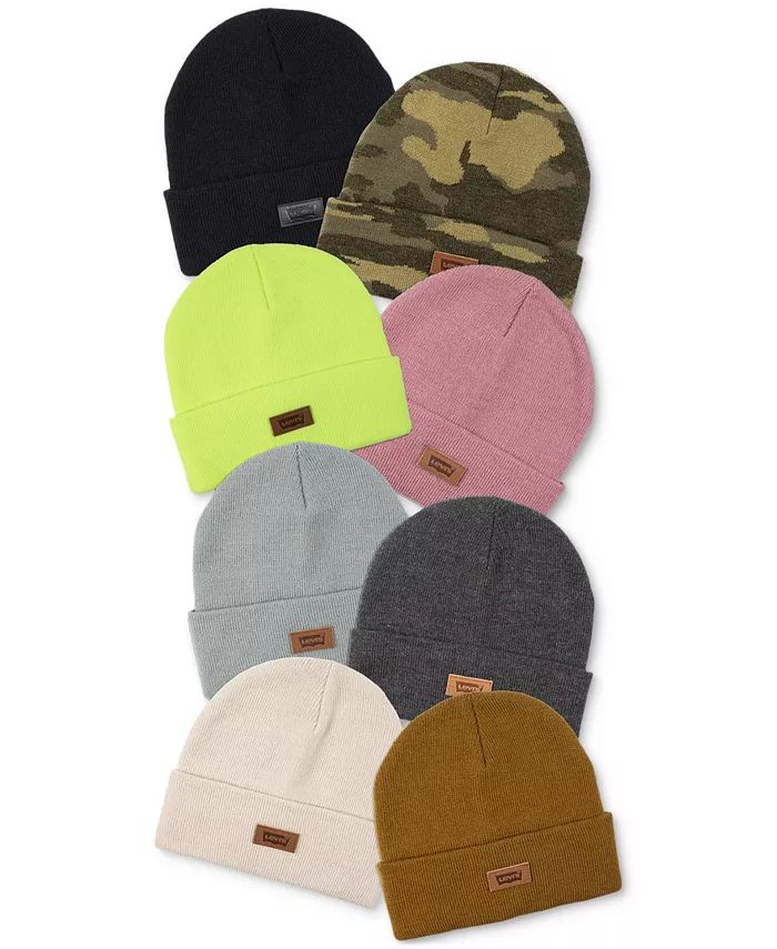 Levi’s All Season Comfy Leather Logo Patch Hero Beanie | Macys (US)