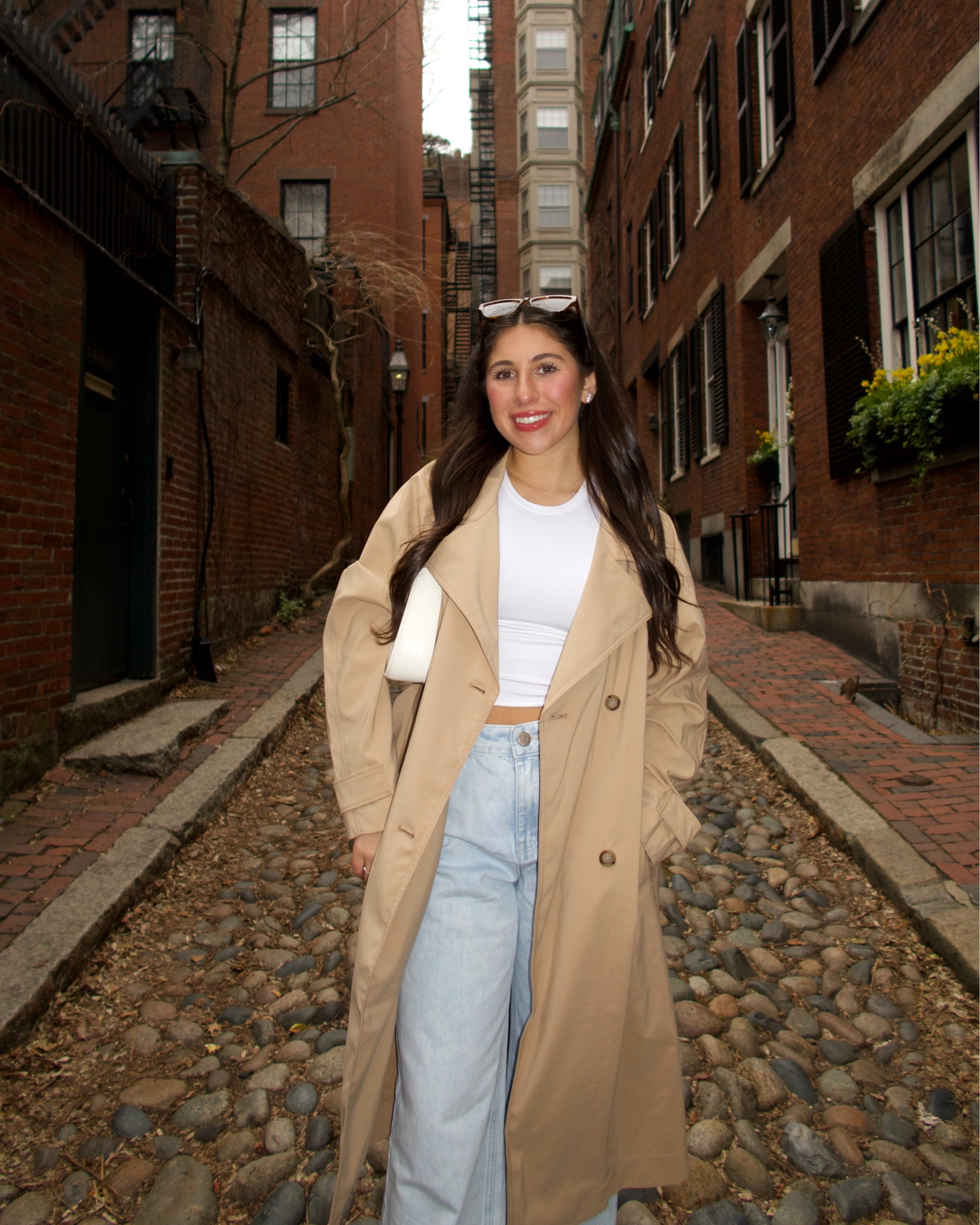 spotted on acorn street 🐿️

Size small top
Size medium jacket
Size 26 jeans 
#boston #bostoninfluencer #acornstreet #beaconhill #fall #fallfashion #bostondaytrip #falloutfitinspo #bostonoutfit

#LTKStyleTip #LTKFindsUnder100 #LTKSeasonal