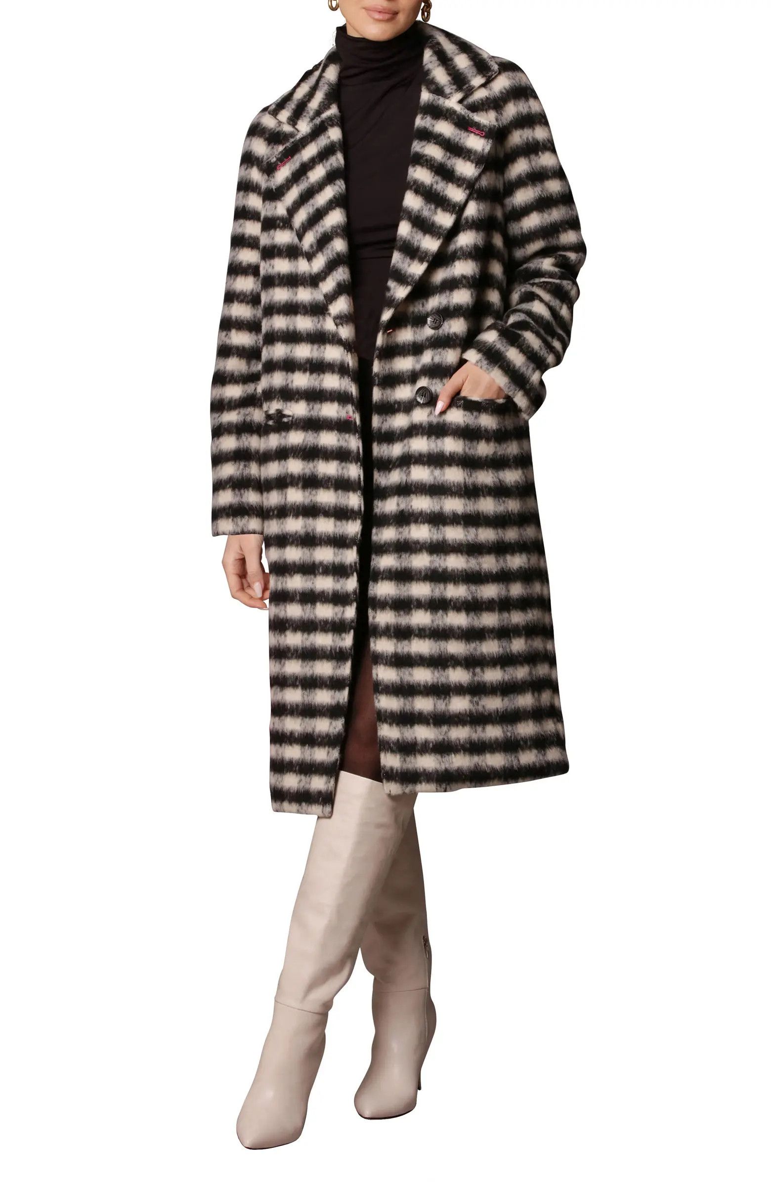 Check Relaxed Walking Coat | Nordstrom
