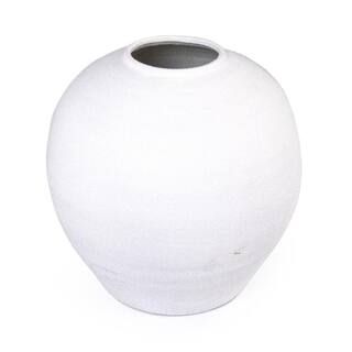 Zentique Matte White Vase (10131S A584A) 10131S A584A - The Home Depot | The Home Depot
