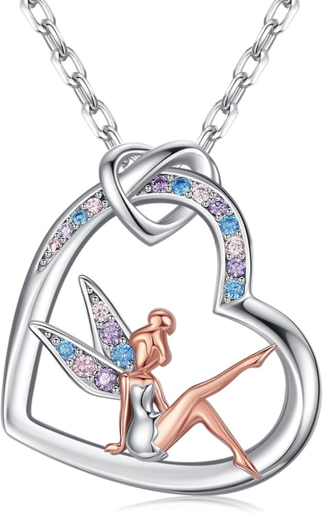 Fairy Necklace Gifts for Women 925 Sterling Silver Fairy Pendant Angel Elf Jewelry Gifts for Daug... | Amazon (US)