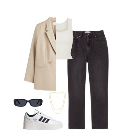 How to style a blazer to keep it casual but also perfect for work!

#blazer #jeans #adidas #sneakers #skims #jewelry

#LTKunder100 #LTKstyletip #LTKworkwear