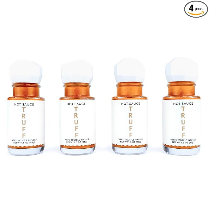 TRUFF White Truffle Hot Sauce 4-Pack Mini Set, Portable Travel Bottles, White Truffle and Red Chi... | Amazon (US)