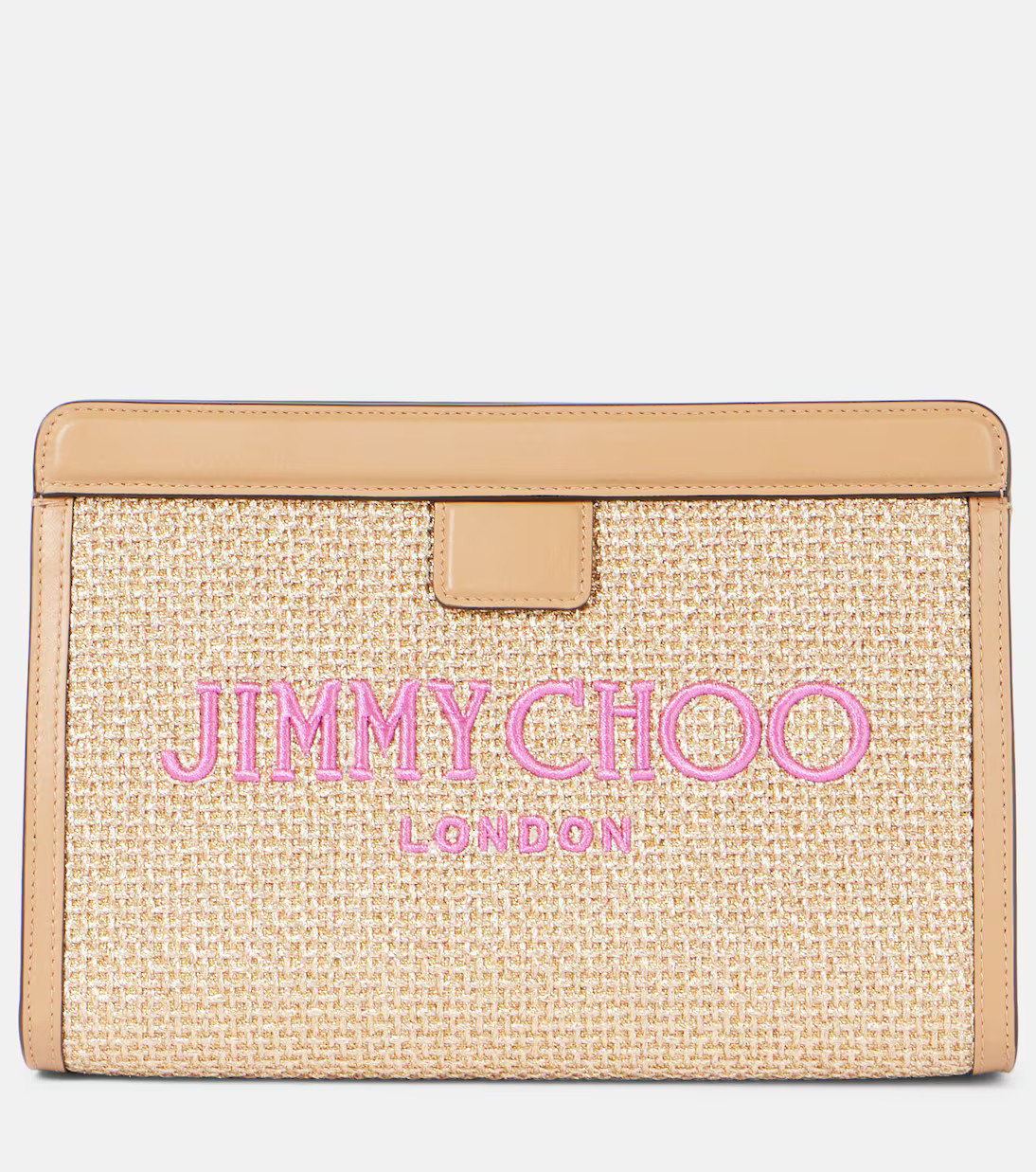 Avenue Small leather-trimmed pouch | Mytheresa (UK)