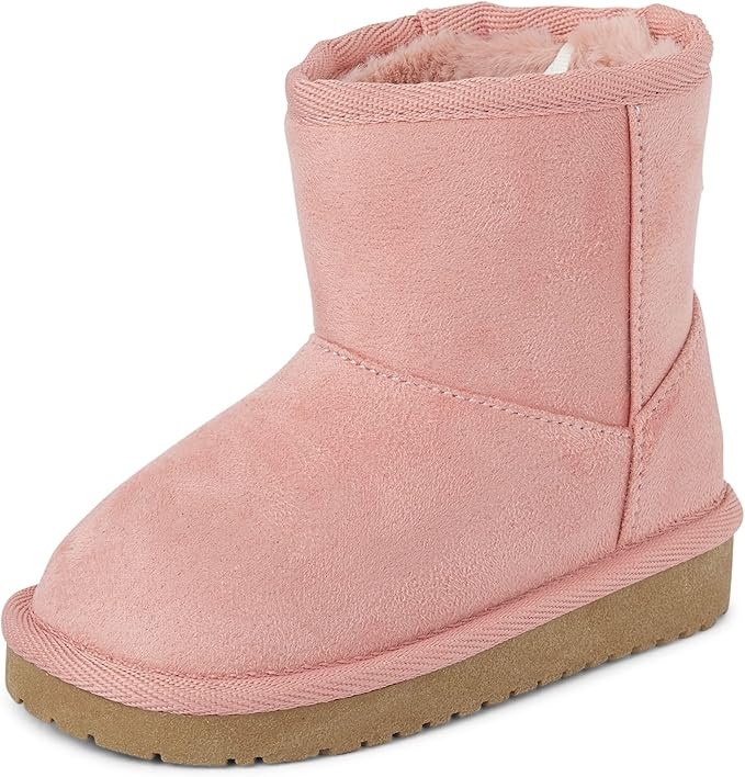 The Children's Place Baby Girls' Classic Ankle Boot, Faux Fur Lined | Amazon (US)
