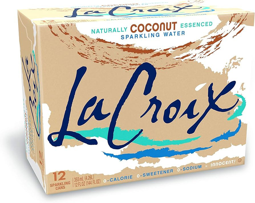 La Croix, Water Sparkling Coconut, 12 Fl Oz, 12 Pack | Amazon (US)