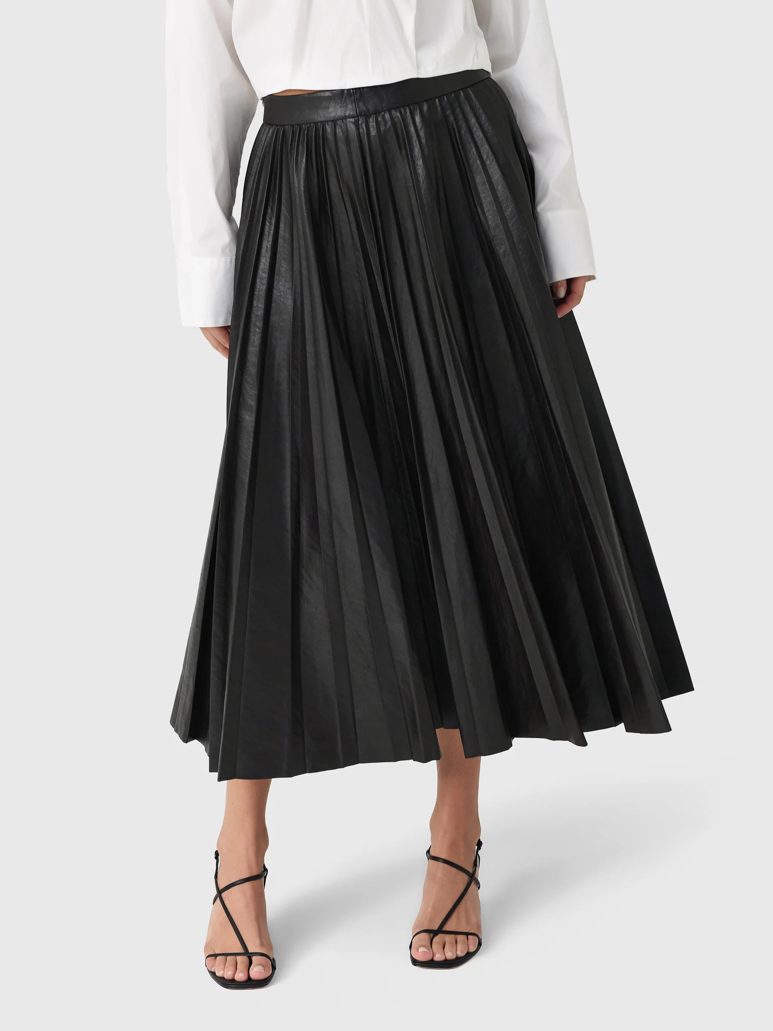 ALC
                      
                     Women's Etta Vegan Leather Midi Skirt | Saint Bernard