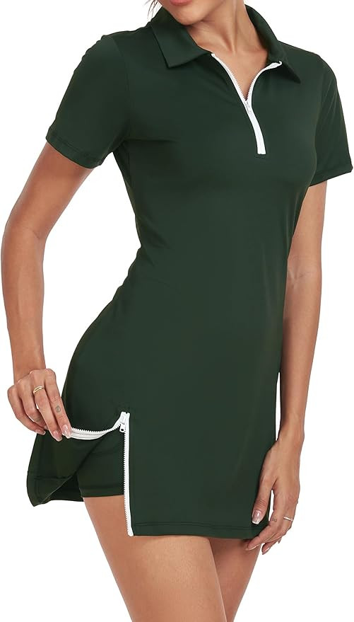 Womens Two Piece Tennis Golf Dress Active Athletic Exercise Sports Wear Dresses for Women with Po... | Amazon (US)