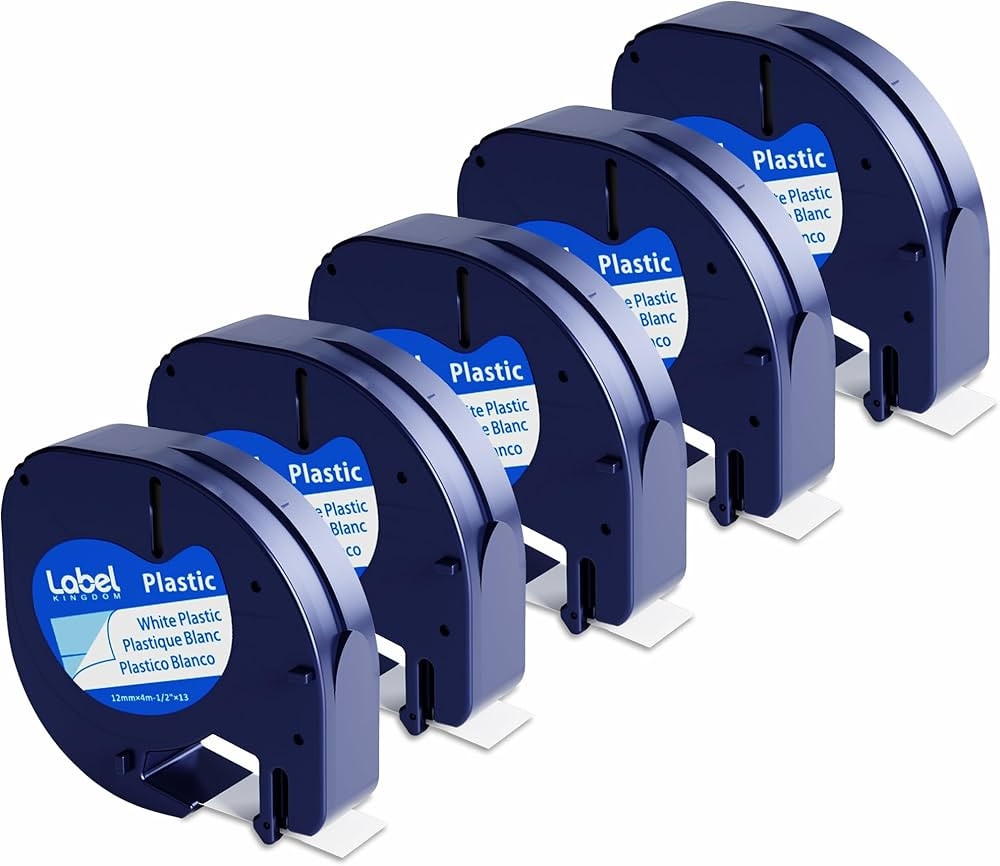 Replace for DYMO LetraTag Label Maker Refill 91331 White Plastic Tape 12mm x 4m (1/2" x 13') for ... | Amazon (US)