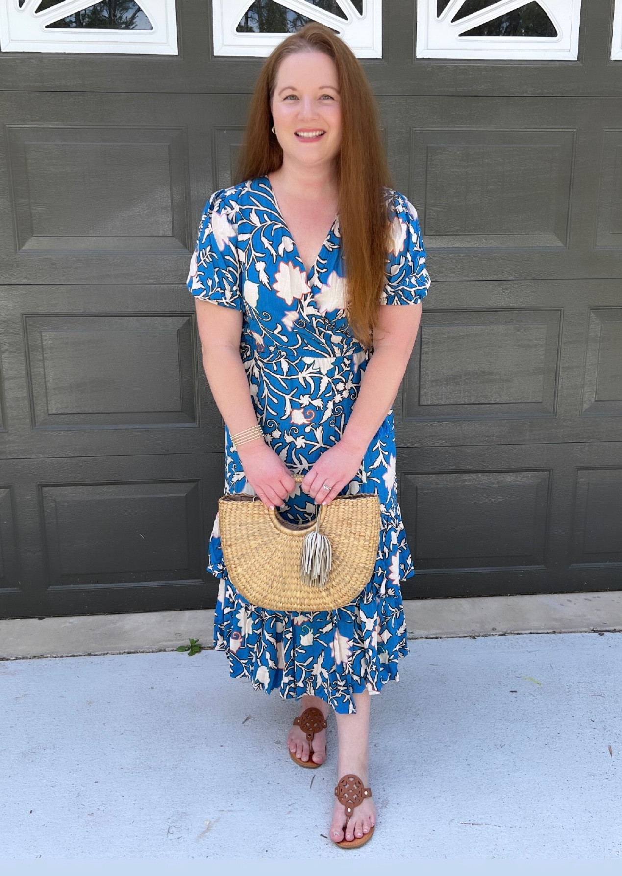 Easter style, Easter floral dress, Target style, Target floral dress, Straw bag, Spring fashion 

#LTKunder50 #LTKsalealert #LTKstyletip