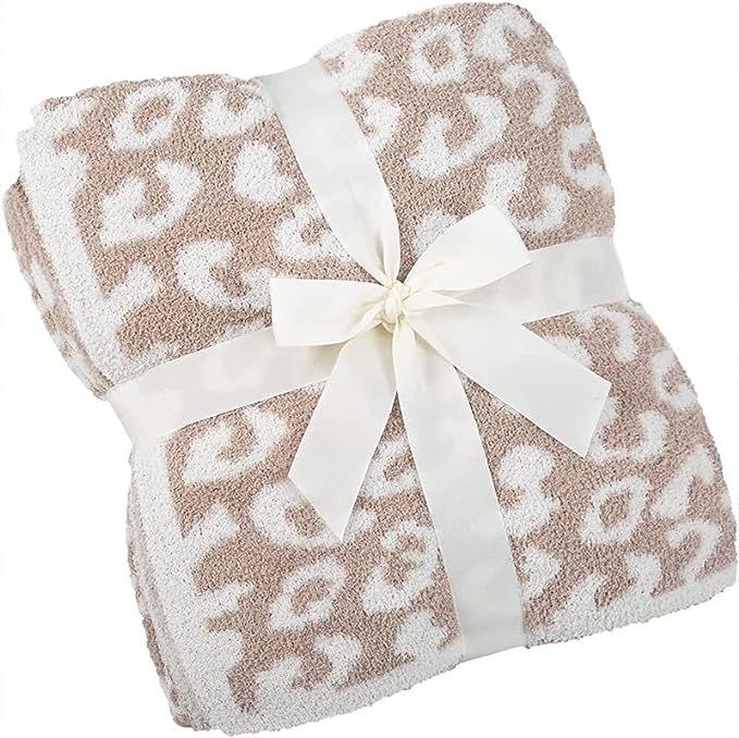 QWWSS Double Sided Plush Leopard Blanket Super Soft Washable Wool Blanket, Warm Cheetah Blanket f... | Amazon (US)