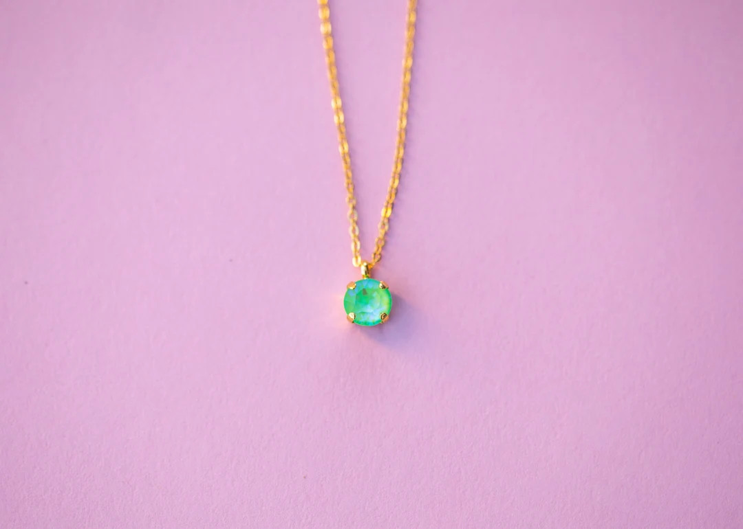 8mm Necklace - Shamrock Delite -select Color Setting - Etsy | Etsy (US)