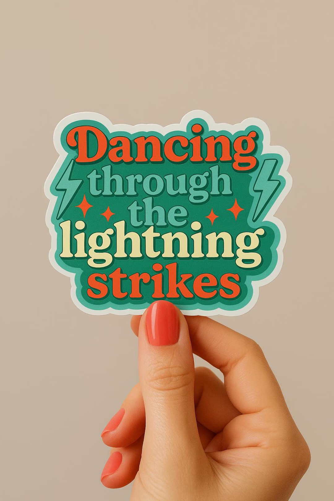 Dancing Through the Lightning Strikes Sticker - Waterproof Vinyl Decal - Etsy | Etsy (US)