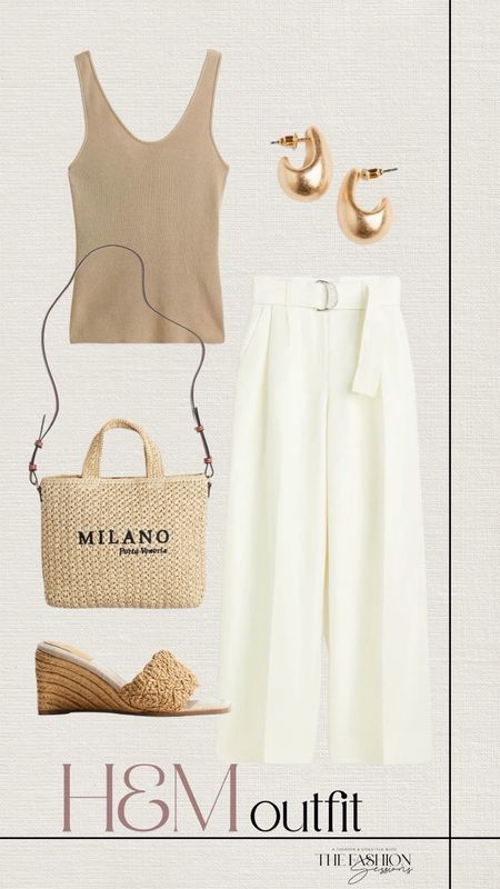 Spring Outfit | Linen Pants | Neutral Spring Outfit Ideas I Women's Outfit | Fashion Over 40 | Forties Fashion I Sandals I Gold | H&M fashion | Tote Bag| Workwear | Accessories | Spring Shoes | The Fashion Sessions | Tracy

#LTKover40 #LTKstyletip #LTKSeasonal