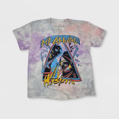 Women's Def Leppard Short Sleeve Graphic T-Shirt - Tie-Dye | Target