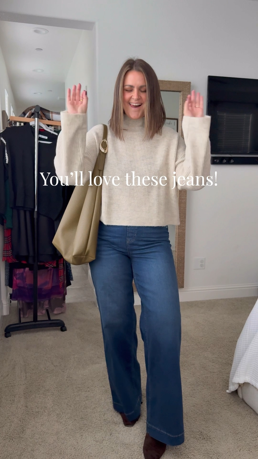 Supportive, comfy jeans on sale!
I’m wearing a large - if you’re under 5’8 you may want the petite length 
Sweater is also a large, and the boots are my true size 10

Size 12, wide leg jeans, shapewear jeans

#LTKOver40 #LTKootd #LTKMidsize