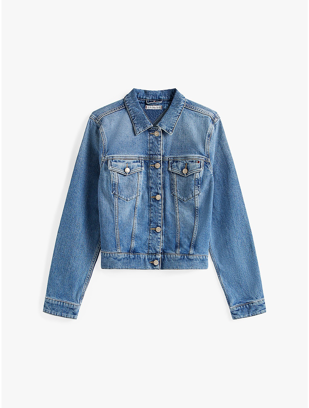 Tommy Hilfiger Women's Slim Fit Denim Jacket - Blue - 10 | Tommy Hilfiger (US)