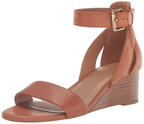 Aerosoles Women's Wedge Sandal, Tan Leather | Amazon (US)