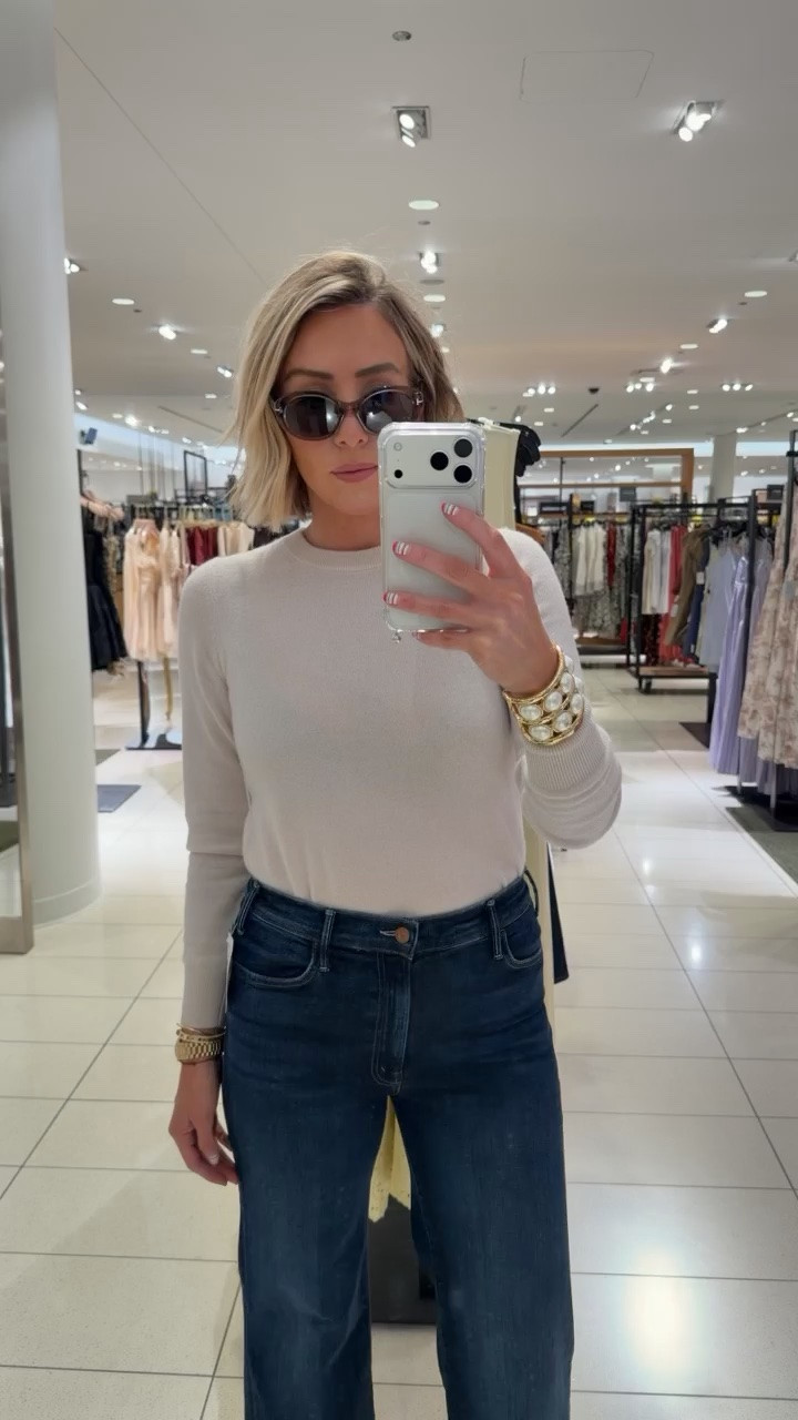 Must have 100% cashmere tops - which were my MOST worn item last year - paired with my ride or die denim 🙌🏻 match made. How good are these sunglasses too?

#LTKootd #LTKgrwm #LTKmomlife