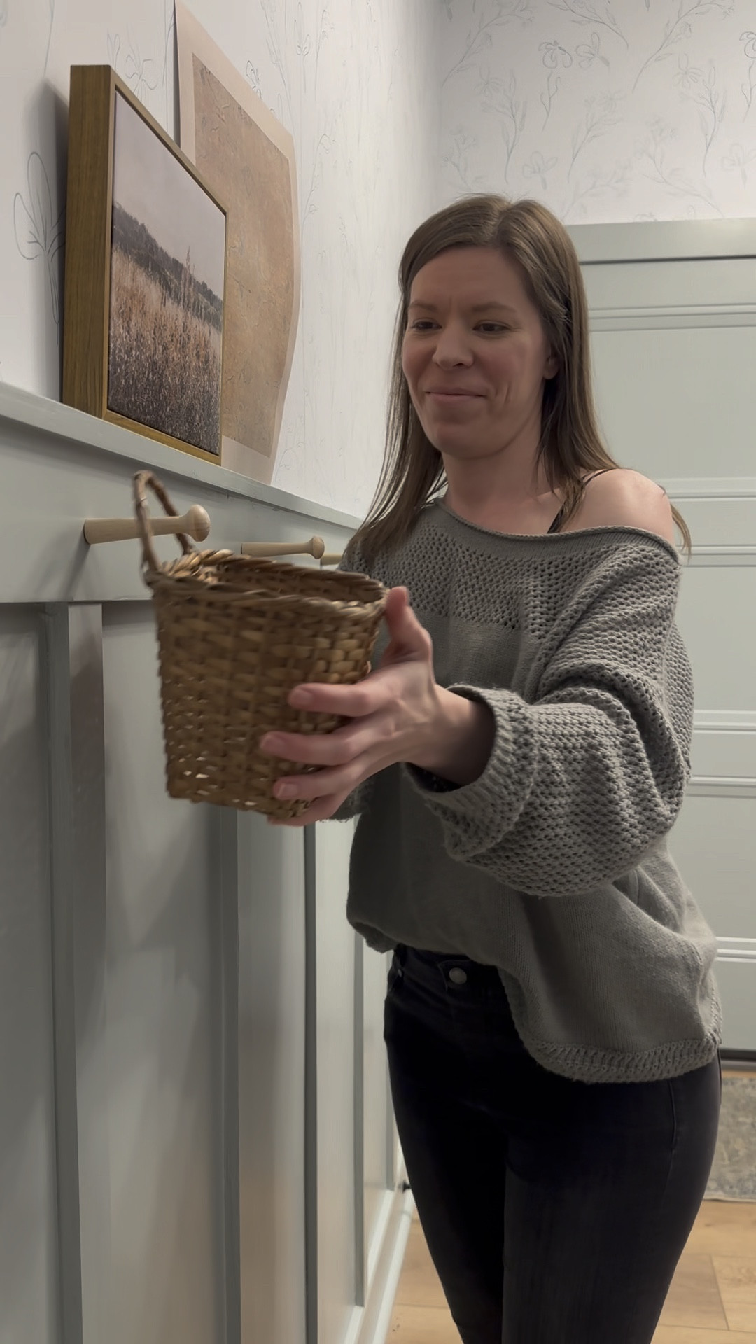 Adding charm to your home is as easy as 1-2-3! Add a peg rail to your wall with a few tools and screw in pegs. Does it get any easier?!

#LTKVideo #LTKhome