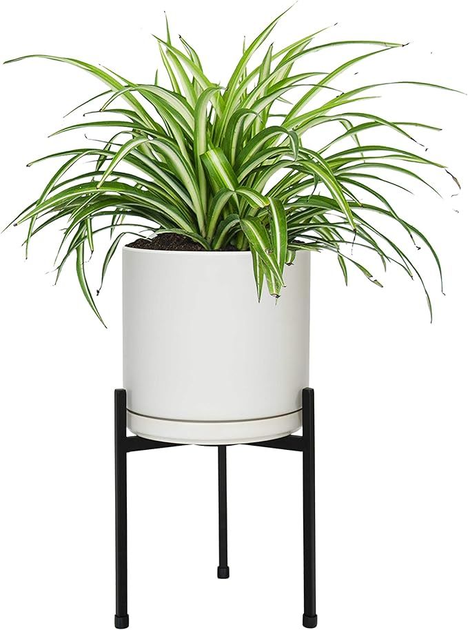 Matte Black Heavy Duty Metal Planter Stand for Plants Pot, Tripod Design, Fits Up to 8 Inch Plant... | Amazon (US)