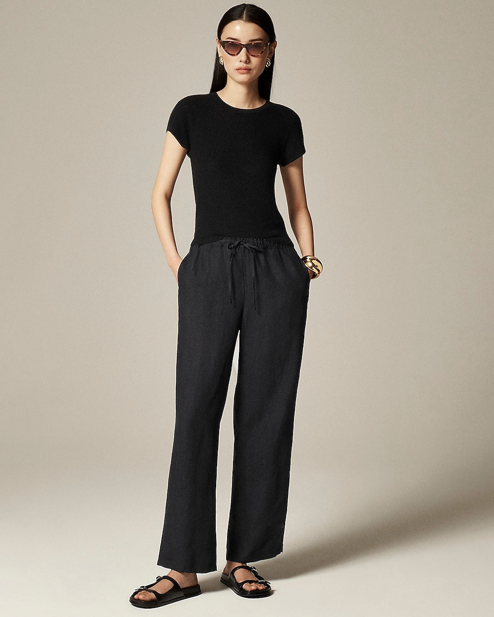 Soleil pant in linen | J. Crew US