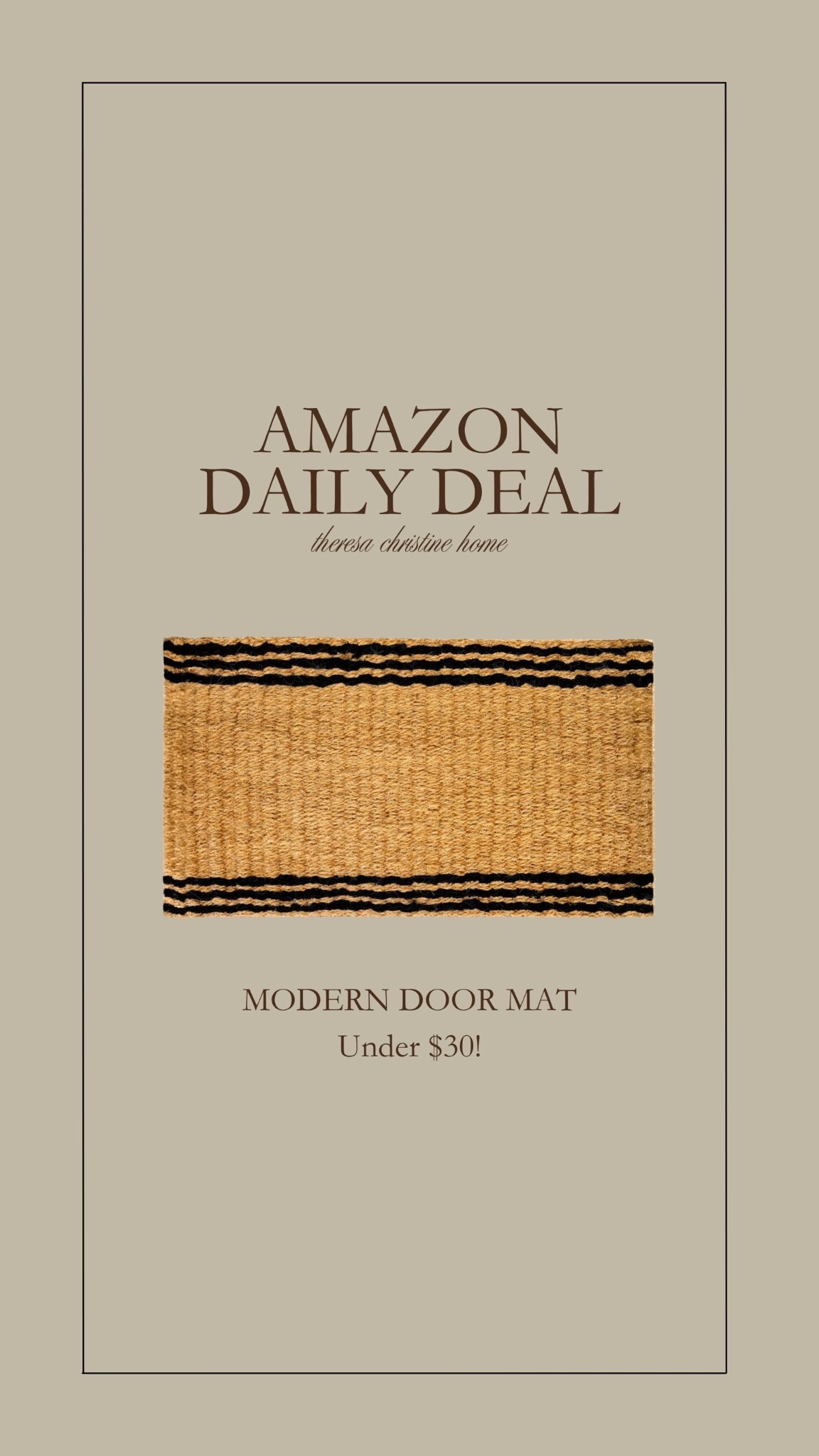 Amazon daily deal 🤎 Loving this door mat for a spring front porch refresh! 
