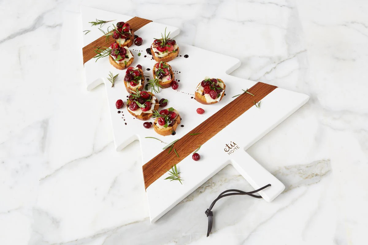 White Mod Tree Charcuterie Board, Large | etúHOME