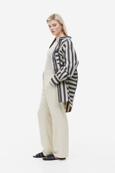 Linen-blend Twill Pants | H&M (US + CA)