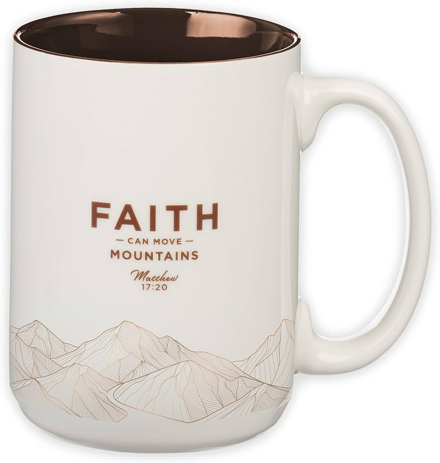 Christian Art Gifts Large Novelty Inspirational Ceramic Coffee & Tea Mug for Men & Women: Faith M... | Amazon (US)