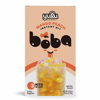 YULU Instant Mango Peach Boba Kit - 7.94oz/3ct | Target