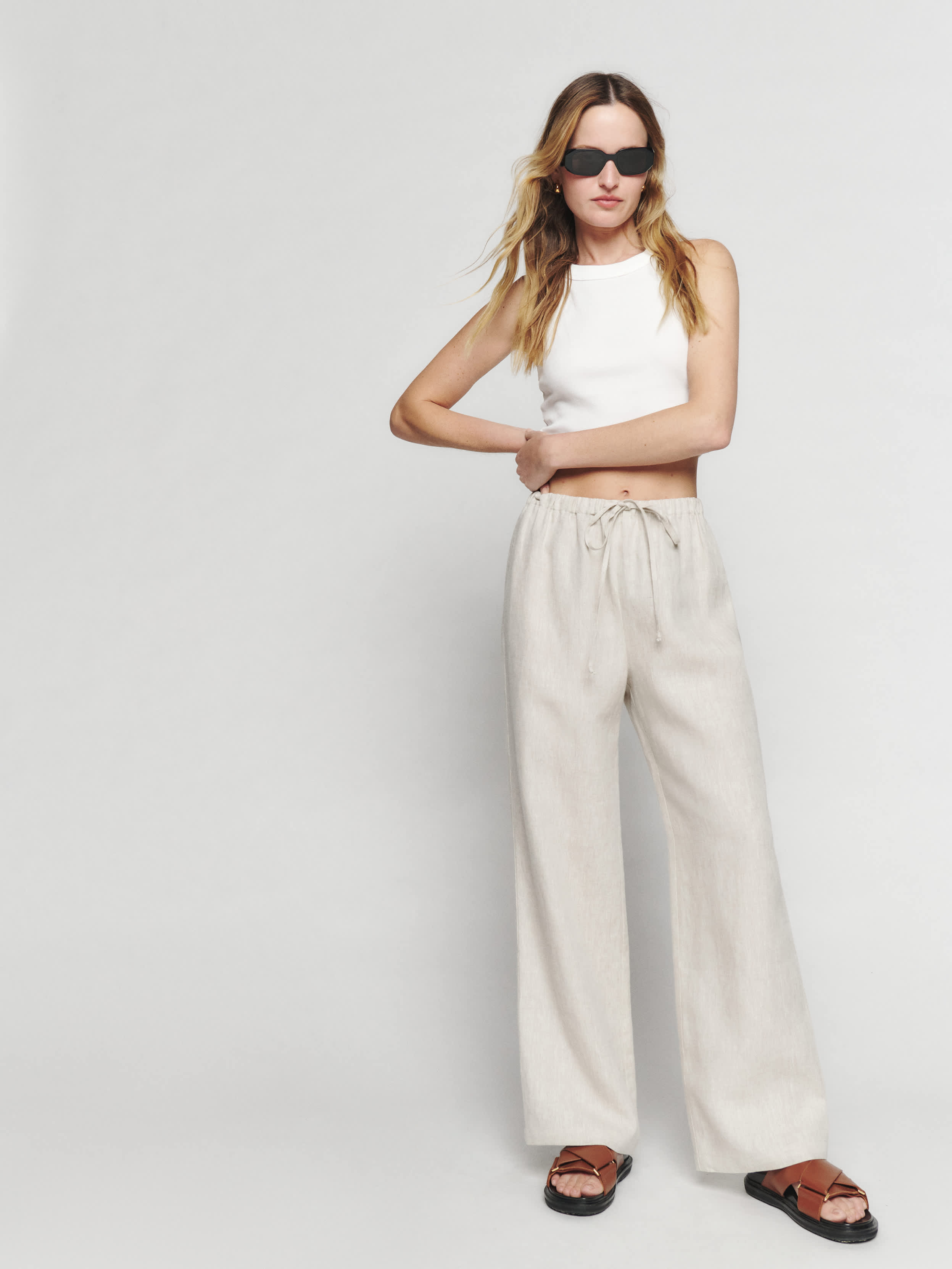Olina Linen Pant | Reformation (Global)