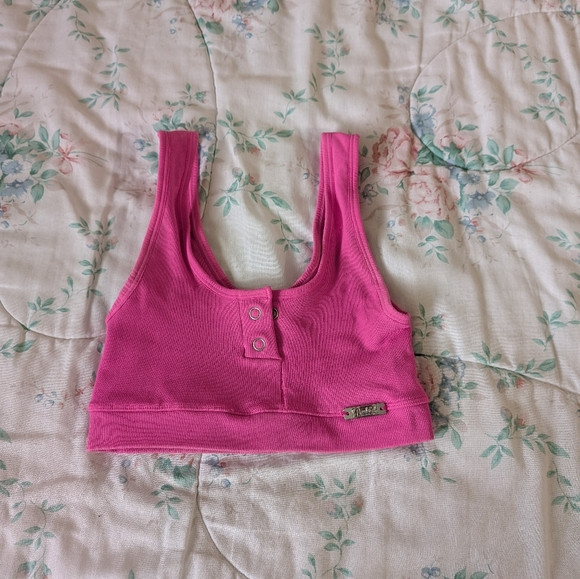 DAMAGED Bombshell Sportswear Hot Pink Snap Seamless Sports Bra | Poshmark