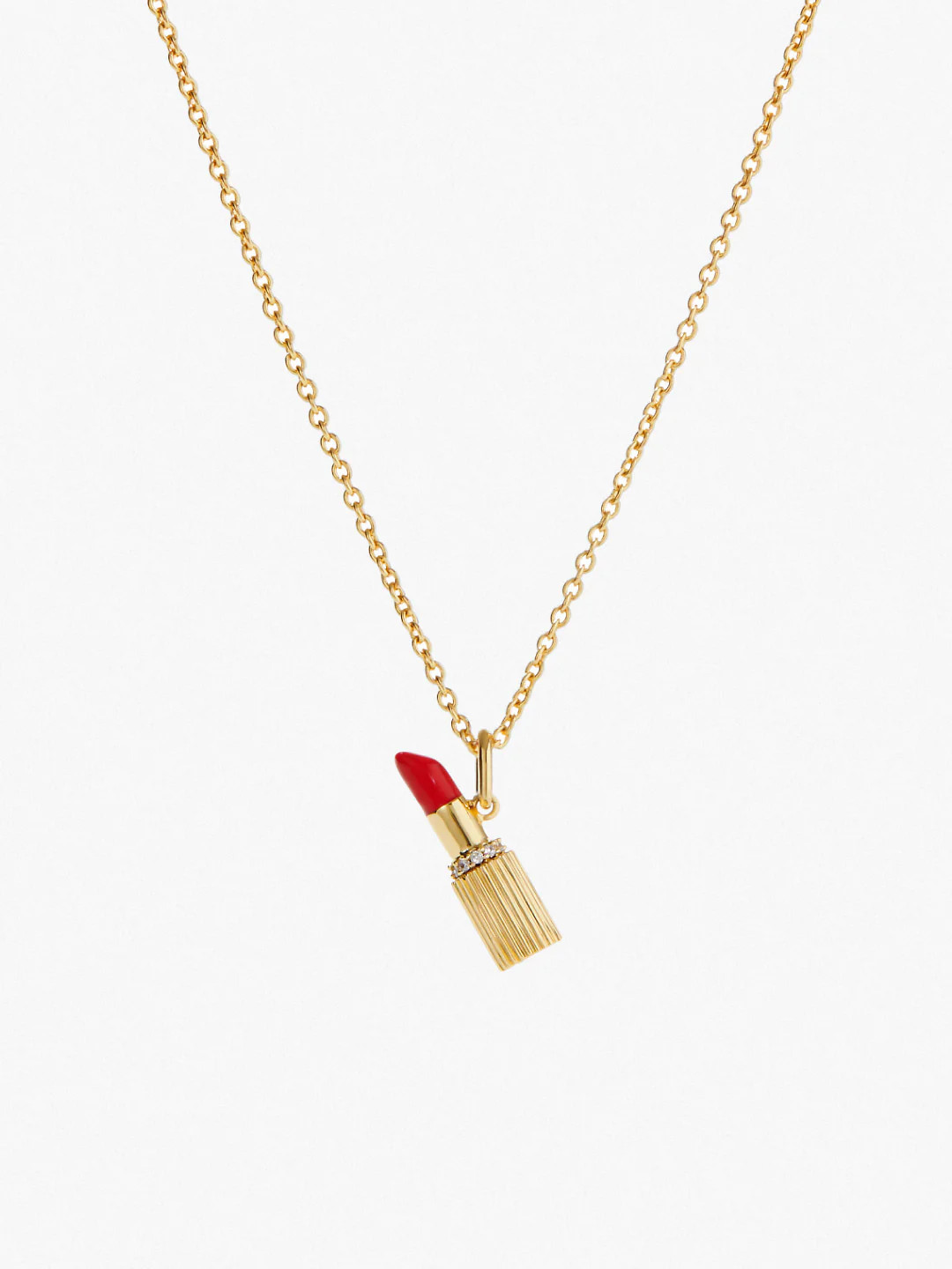 Gold Charm Necklace - Lipstick Necklace | Ana Luisa