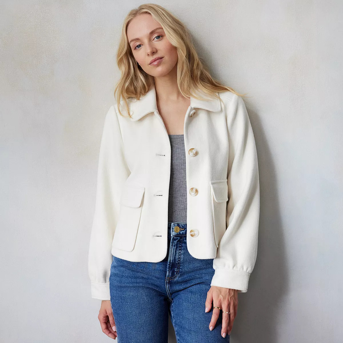 Women's LC Lauren Conrad 4-Button Shacket | Kohl's