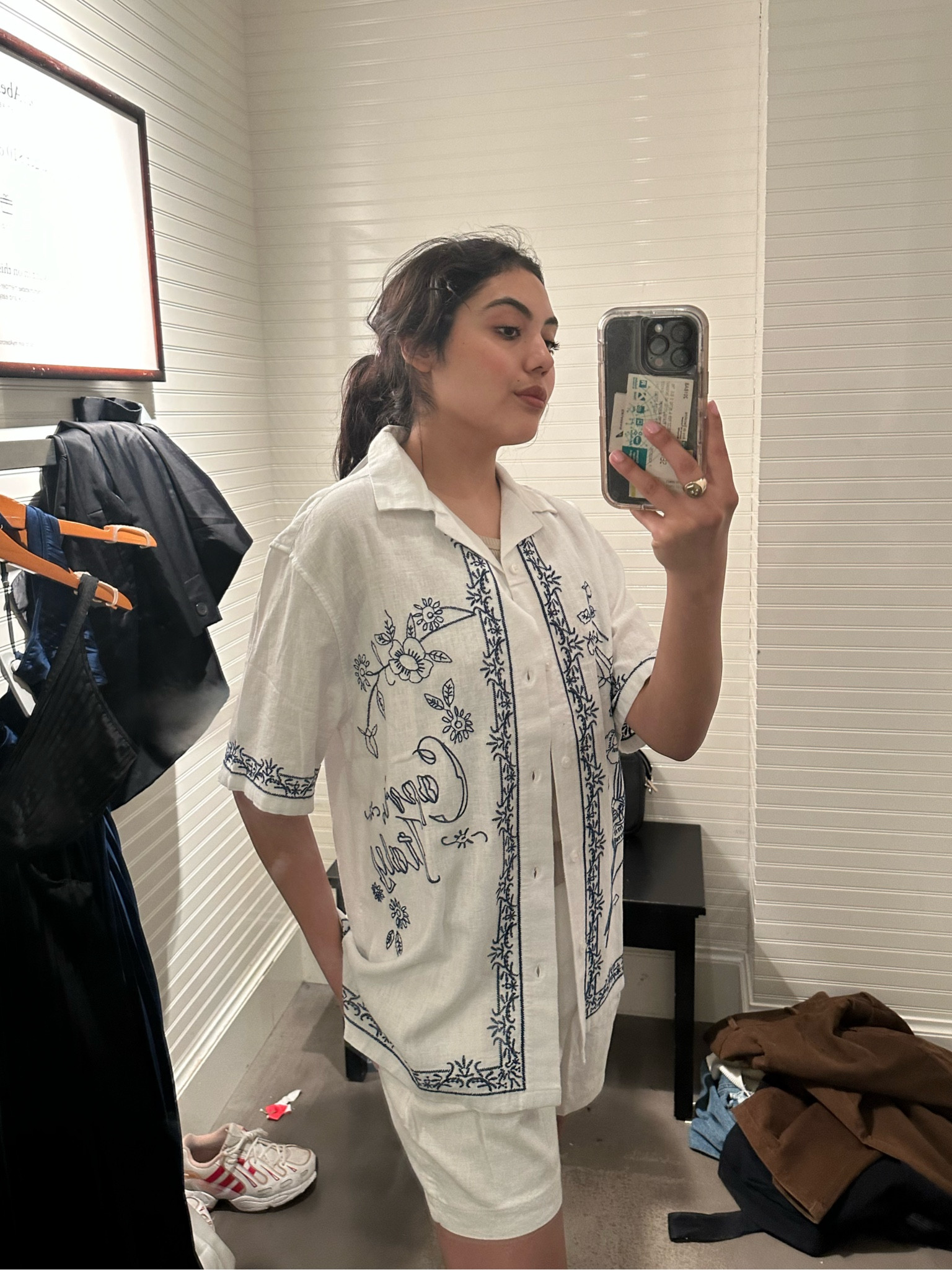 wearing men’s button up size medium 
— this outfit makes me want to get my passport and travel ✈️
#LTKsale #LTKfind #LTKshop

#LTKtravel #LTKstyletip #LTKfit