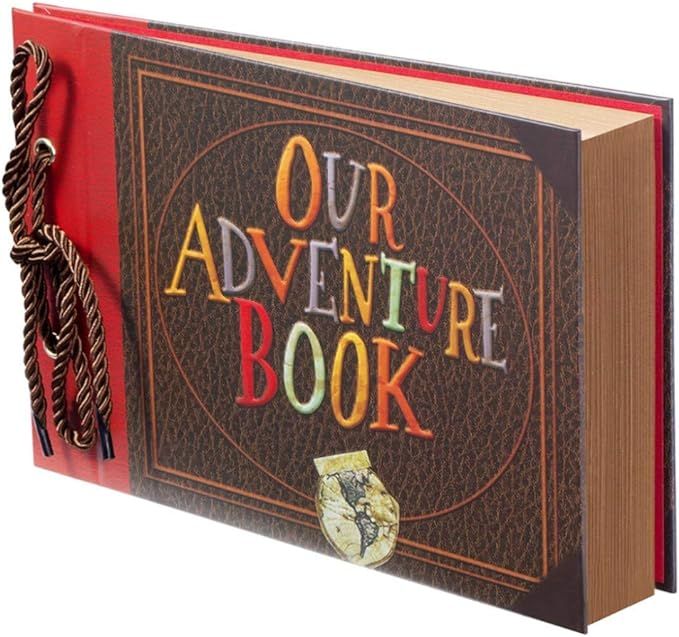 Scrapbook Photo Album,Our Adventure Book Scrapbook, Embossed Words Hard Cover Movie Up Travel Scr... | Amazon (US)