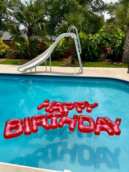 Happy birthday pool floats 

#LTKkids #LTKfamily #LTKswim