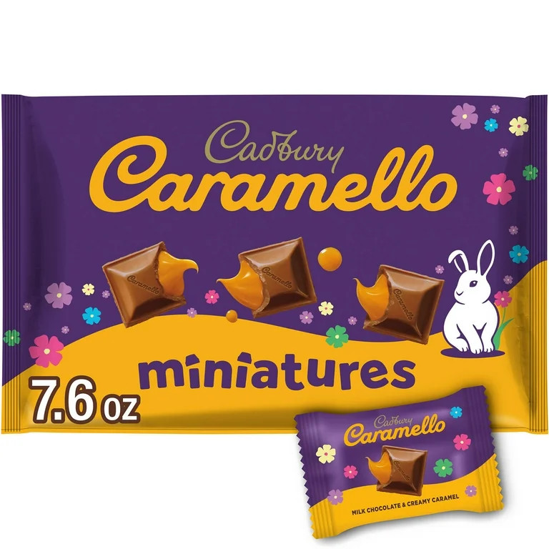 Cadbury Caramello Miniatures Milk Chocolate Caramel Easter Candy, Bag 7.6 oz | Walmart (US)