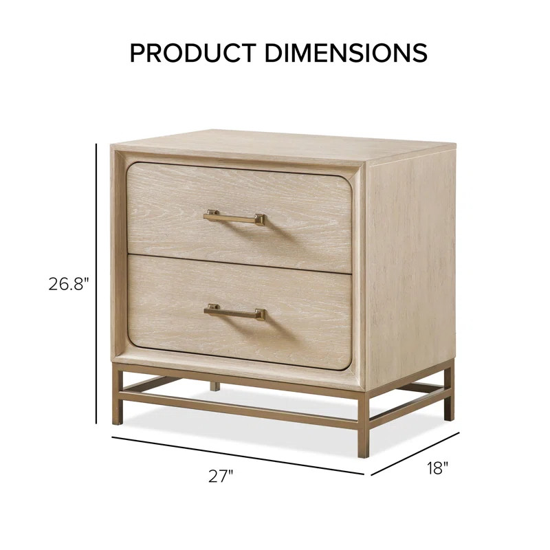 Bodhisattva 2 - Drawer Nightstand in Beige | Wayfair North America