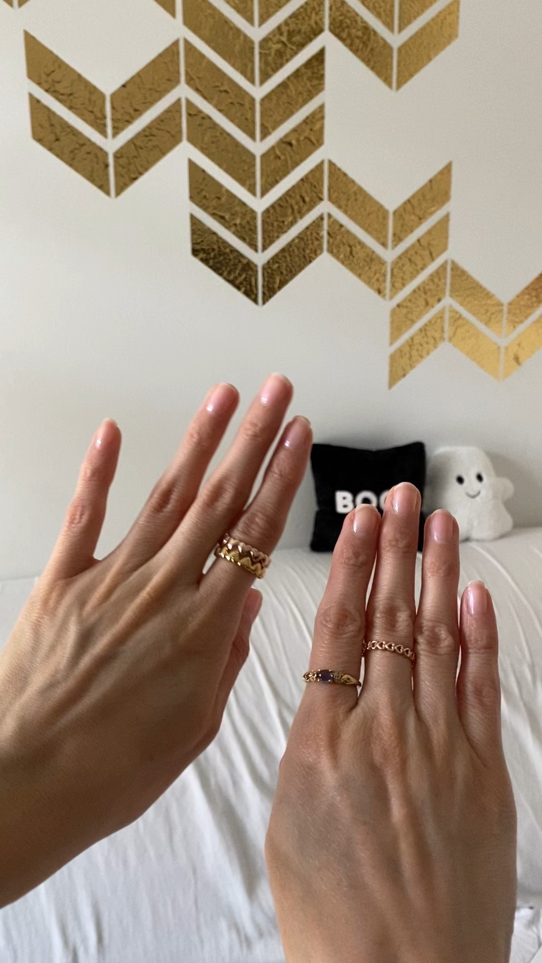 Cute natural mani with Pandora jewelry rings. 

#LTKWorkwear #LTKgrwm #LTKFindsUnder100